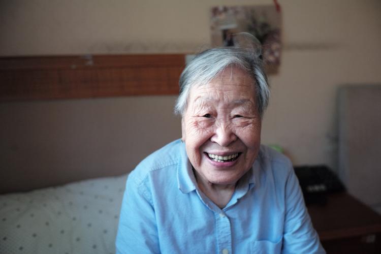 elderly adult smiling
